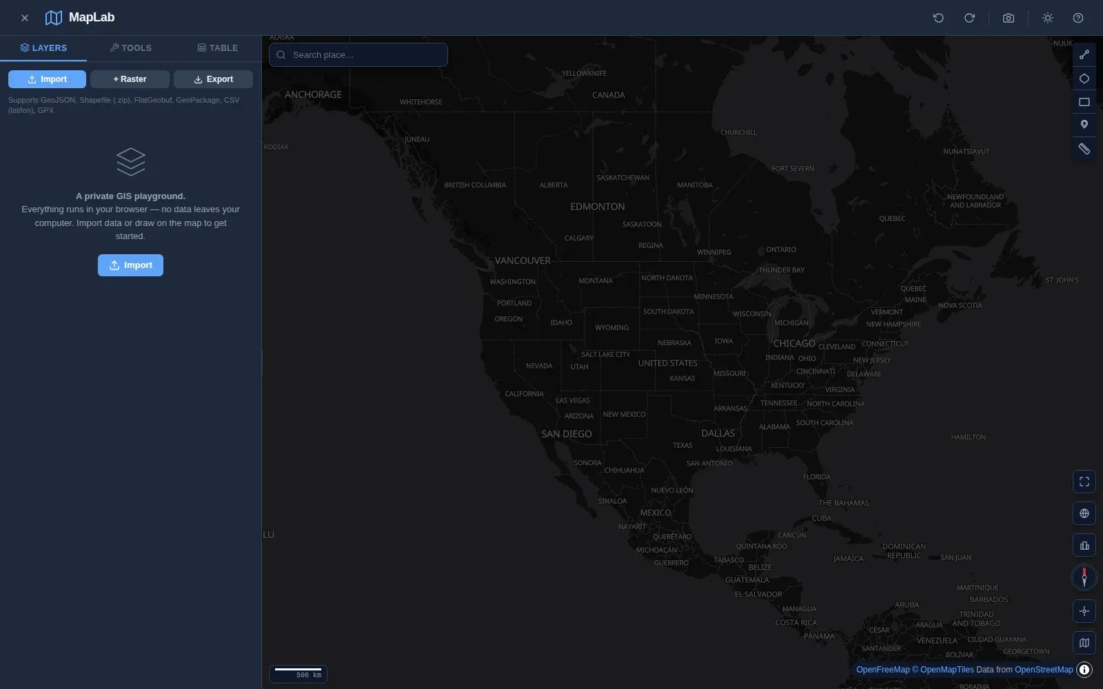 MapLab, a simplified GIS interface