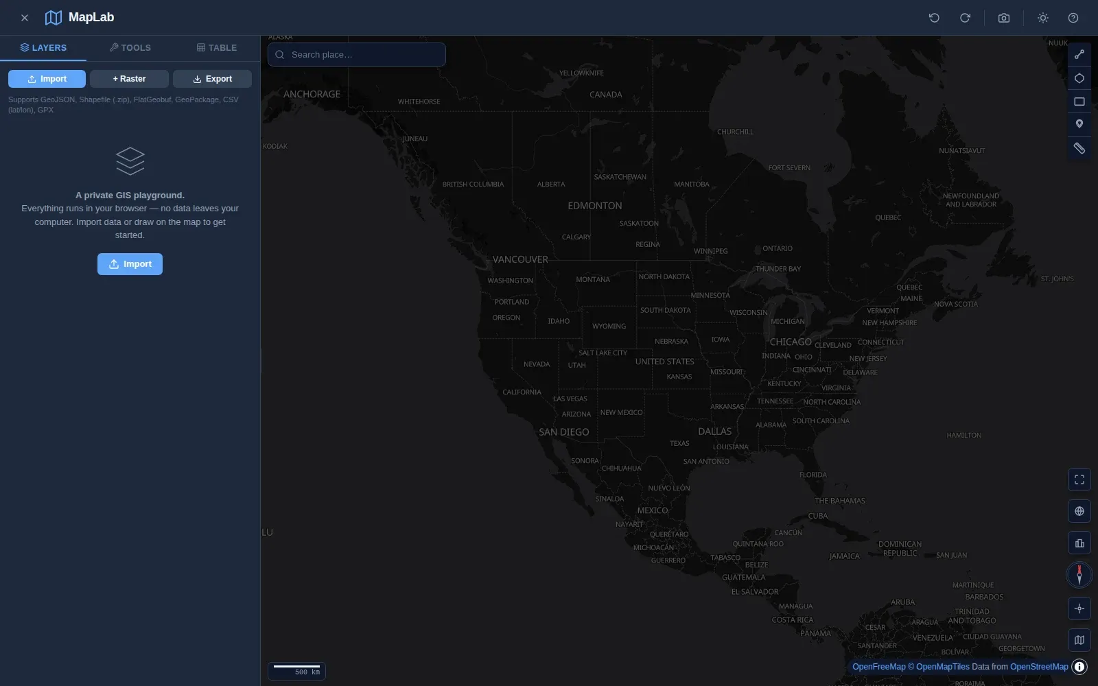 MapLab, a simplified GIS interface